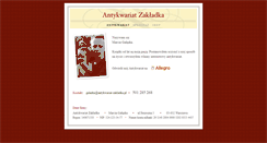 Desktop Screenshot of antykwariat-zakladka.pl