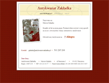 Tablet Screenshot of antykwariat-zakladka.pl